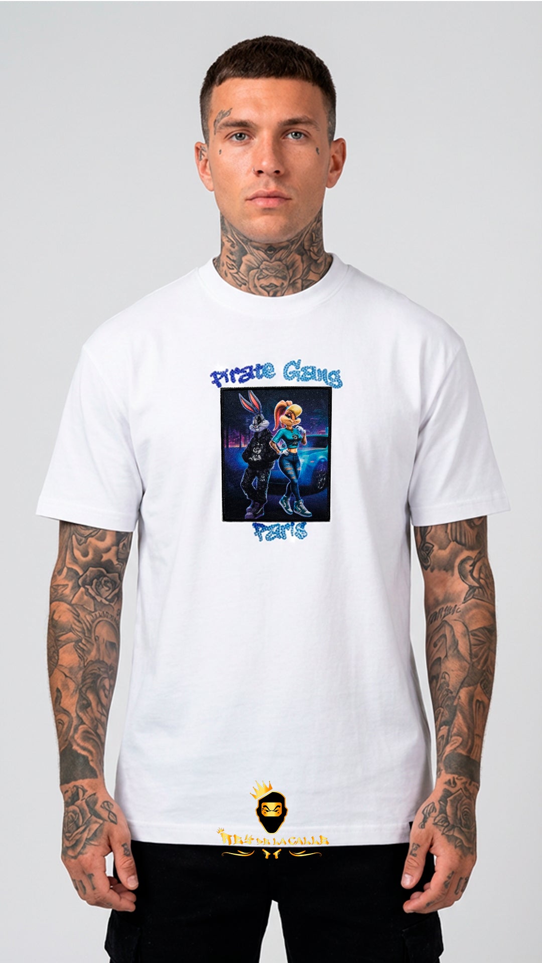 Camiseta Pirate Gang Bugs Bunny y Lola Bunny Blanca