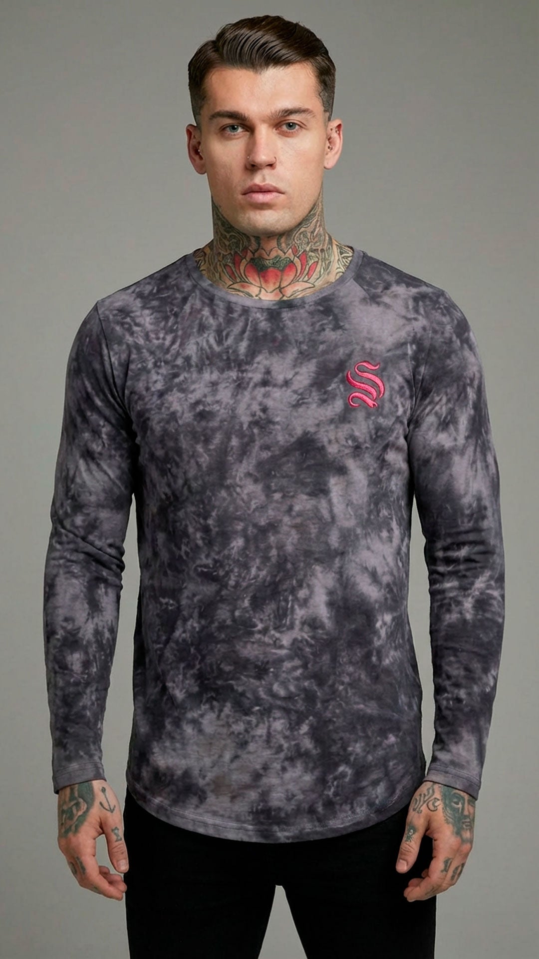 CAMISETA DE MANGA LARGA GRIS HUMO MARCA SINNERS Rey De La Calle