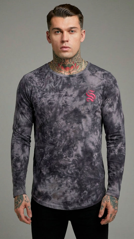 CAMISETA DE MANGA LARGA GRIS HUMO MARCA SINNERS Rey De La Calle