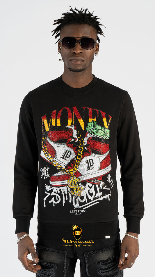 SUDADERA LEFT POINT NEGRA Rey De La Calle