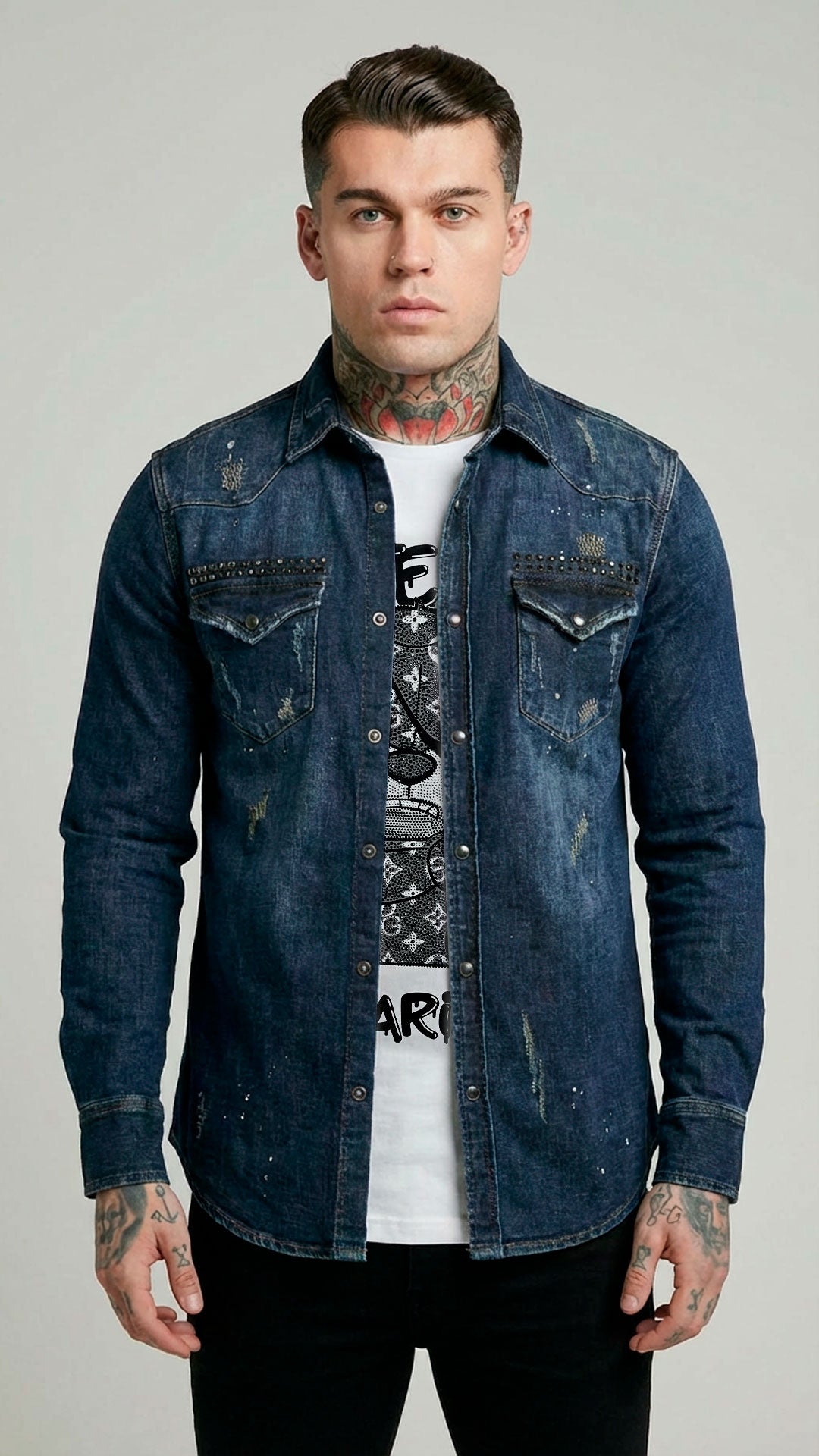 CAMISA DE VAQUERO AZUL Rey De La Calle