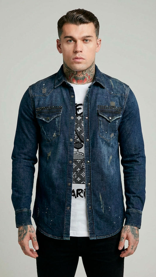 CAMISA DE VAQUERO AZUL Rey De La Calle