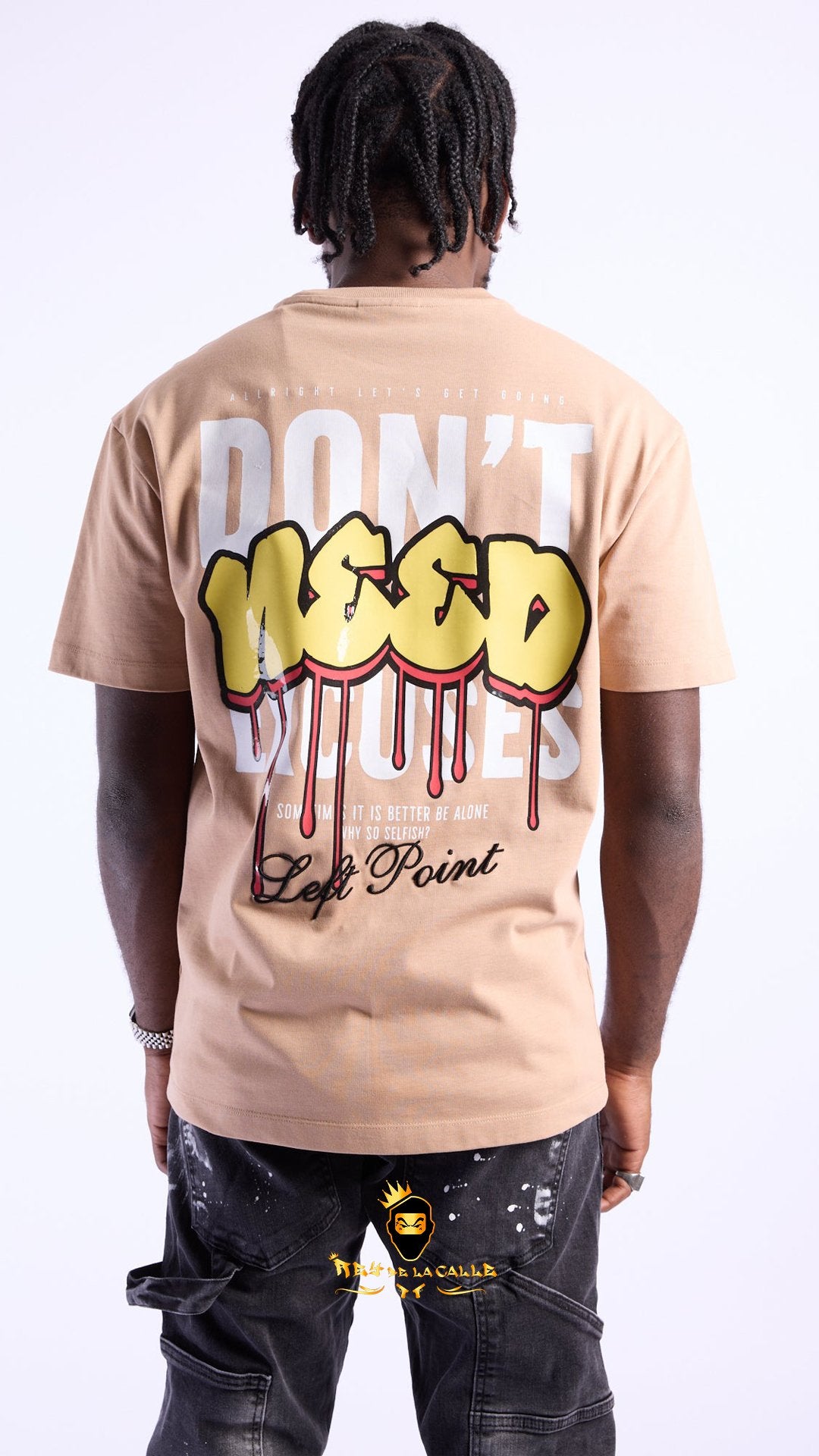 Camiseta Left Point Beige Don’t Need Excuses