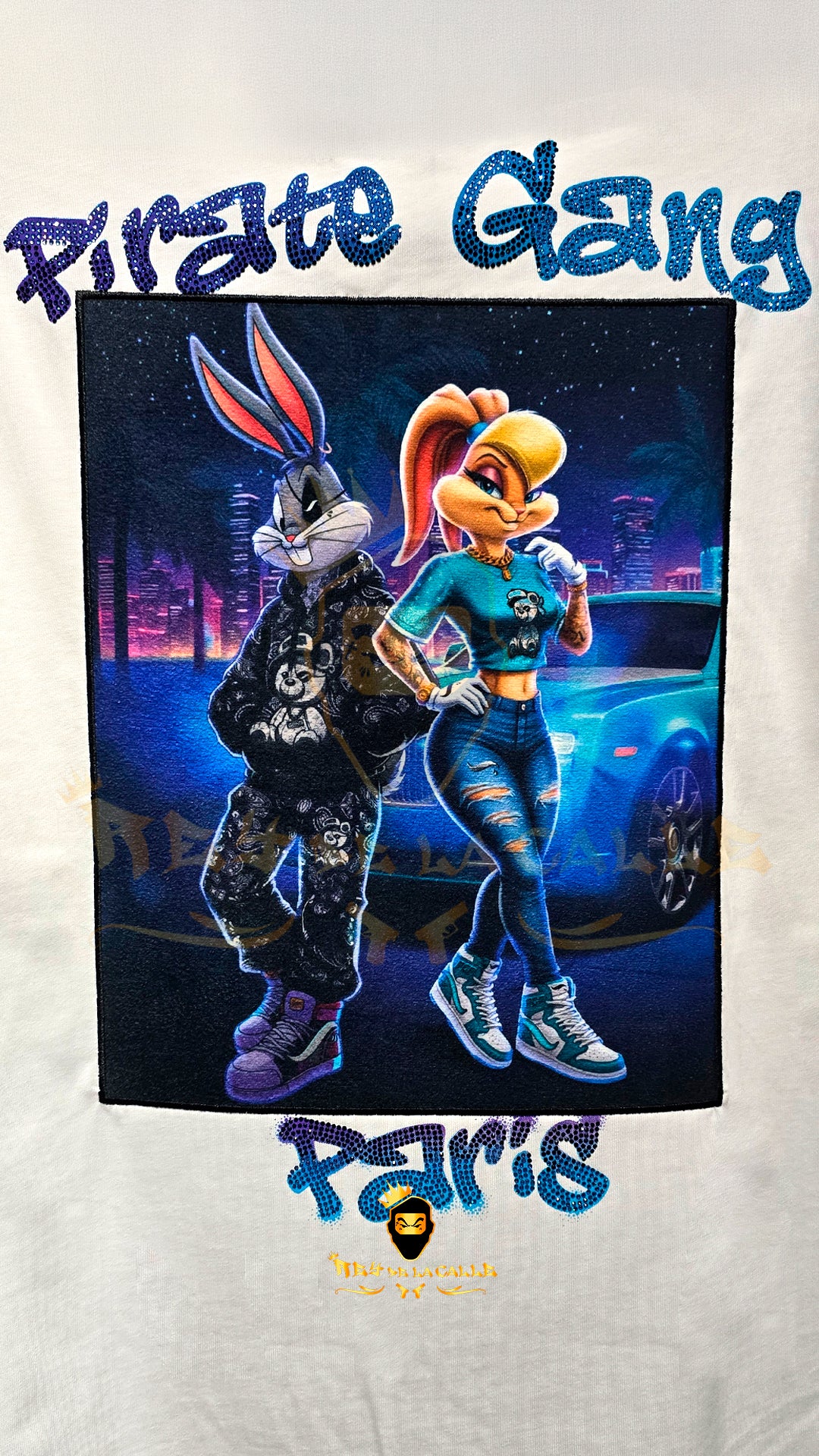 Camiseta Pirate Gang Bugs Bunny y Lola Bunny Blanca
