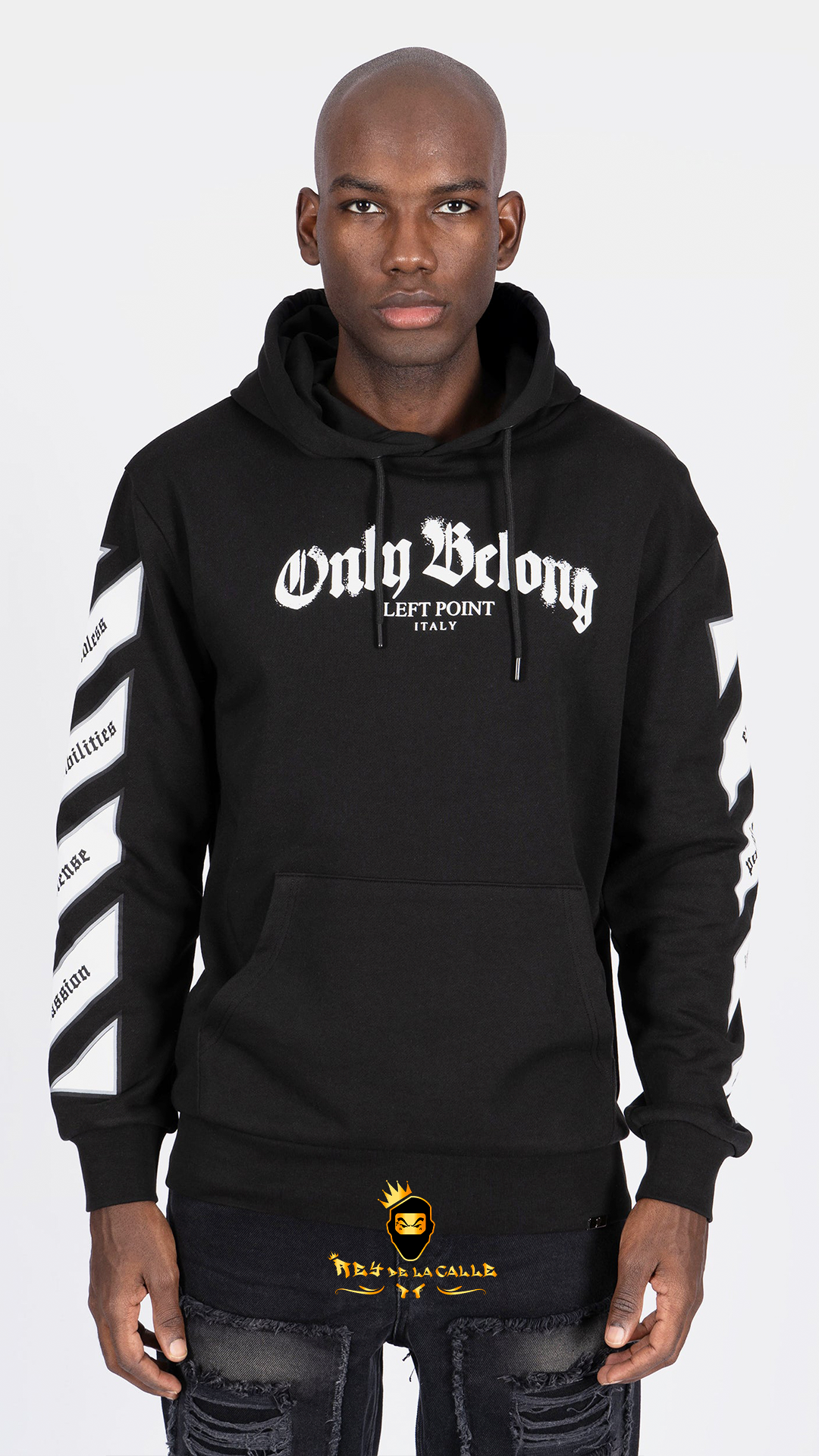 SUDADERA LEFT POINT  BUGS BUNNY CON BRILLANTE COLOR NEGRO Rey De La Calle