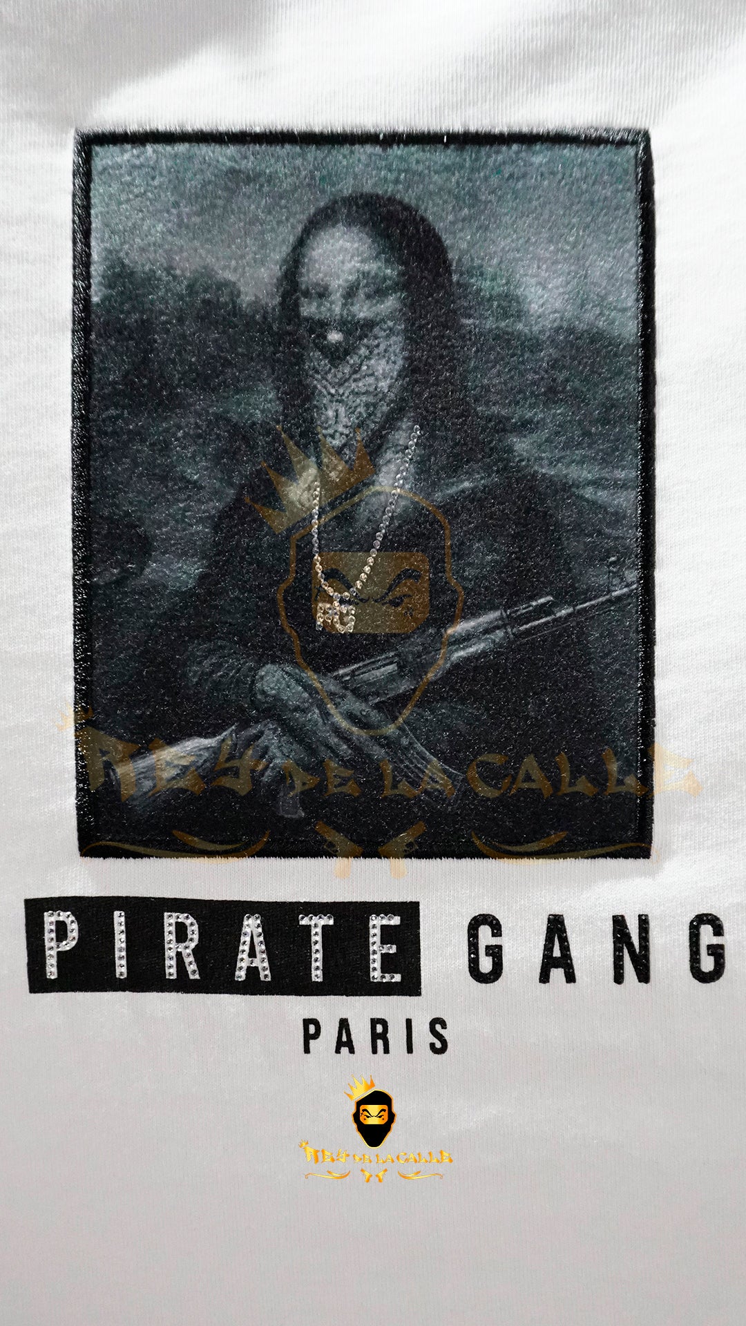 Camiseta Pirate Gang Monalisa | Streetwear Blanca