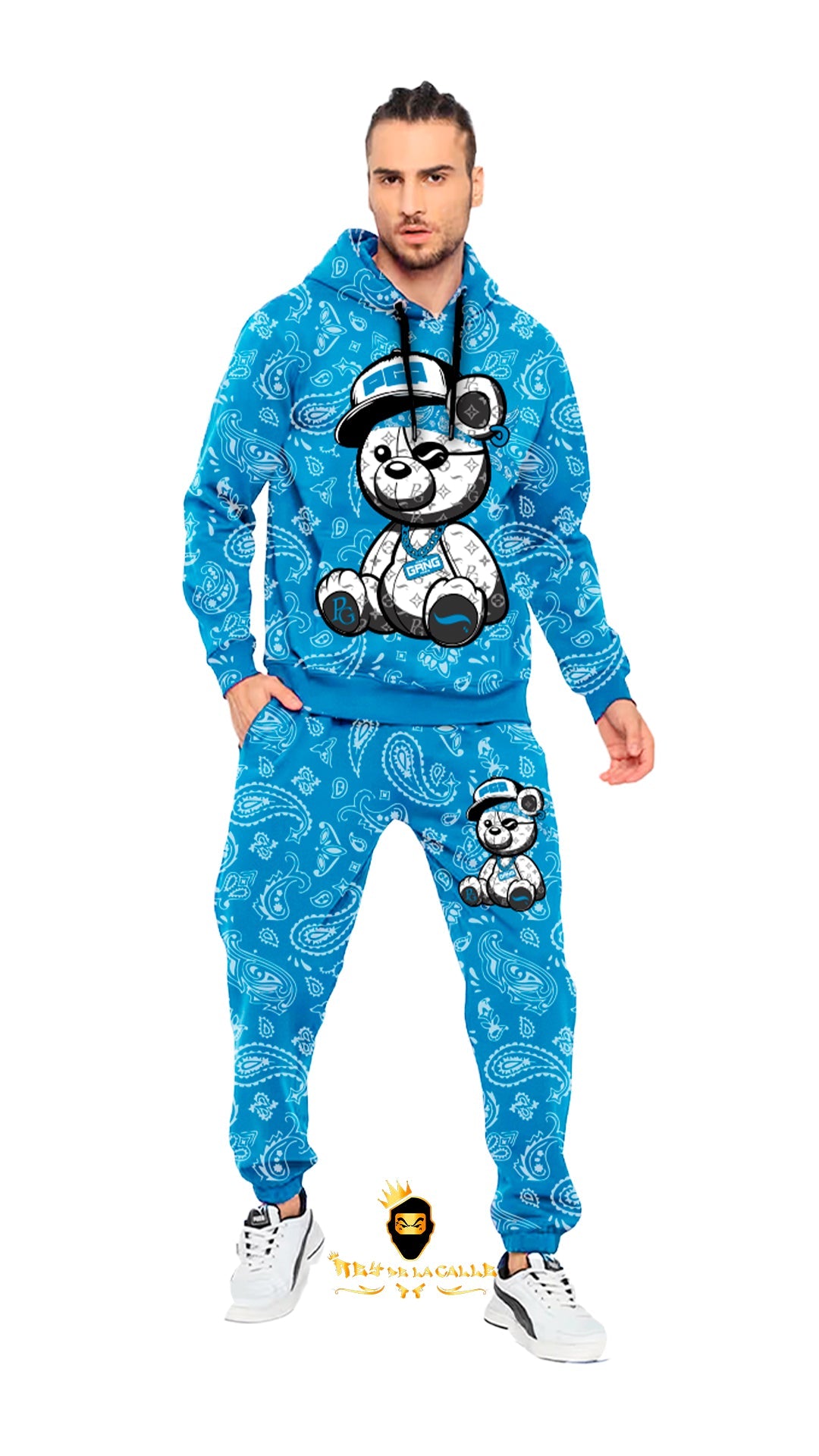 CONJUNTO PIRATE GANG PÀRIS CON OSITO, COLOR AZUL DE BANDANA Rey De La Calle