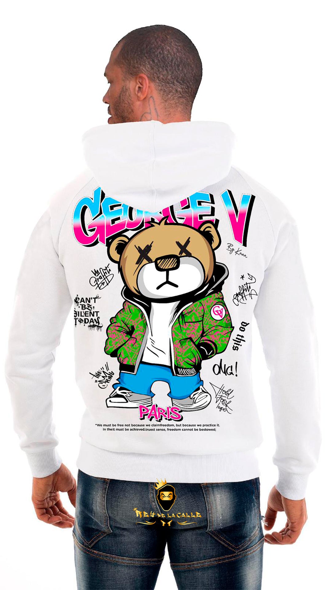 SUDADERA AVENUE GEORGE V PARIS DE OSITO SIN BRILLANTES Rey De La Calle