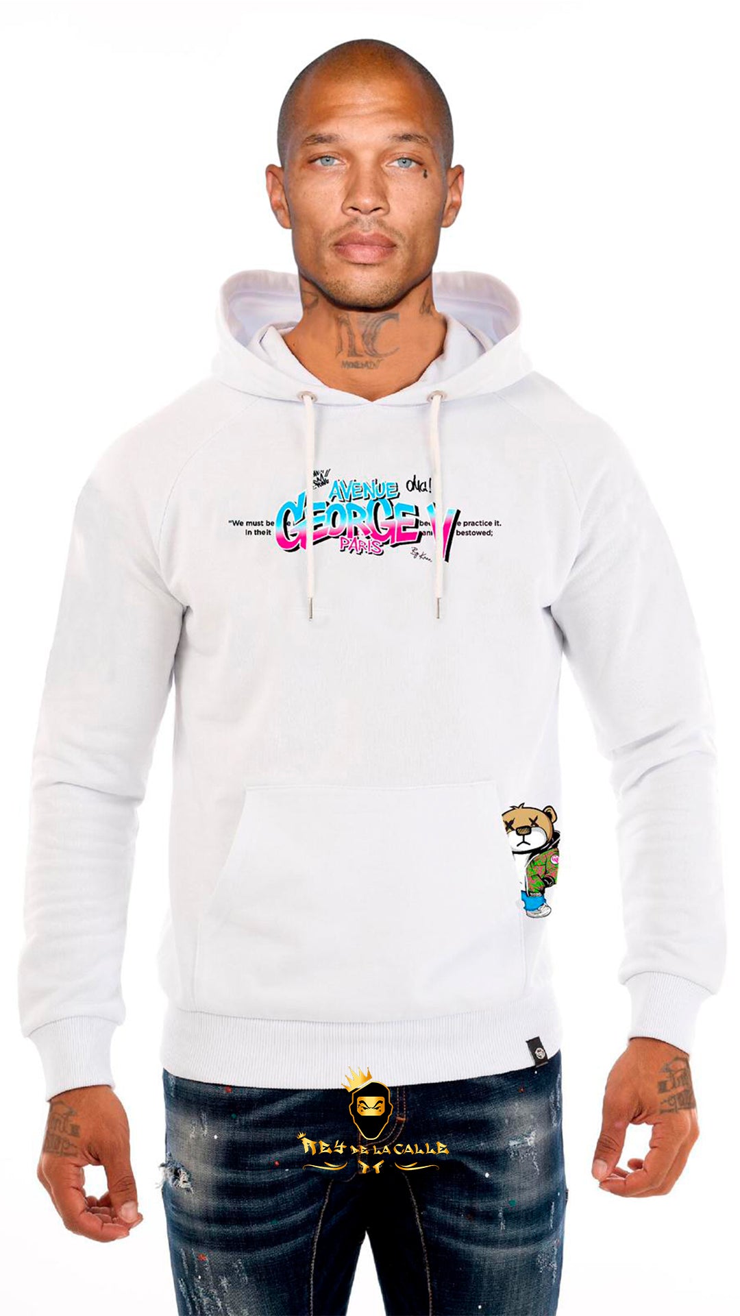 SUDADERA AVENUE GEORGE V PARIS DE OSITO SIN BRILLANTES Rey De La Calle