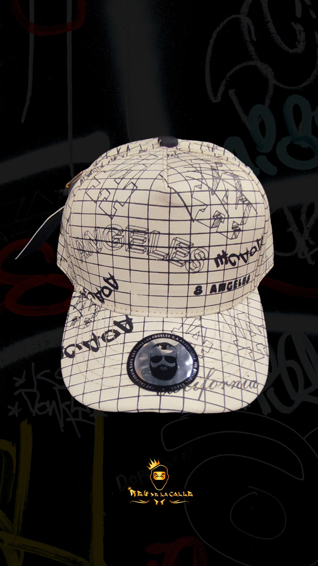 GORRA CALIFORNIA Beige a cuadros Rey De La Calle