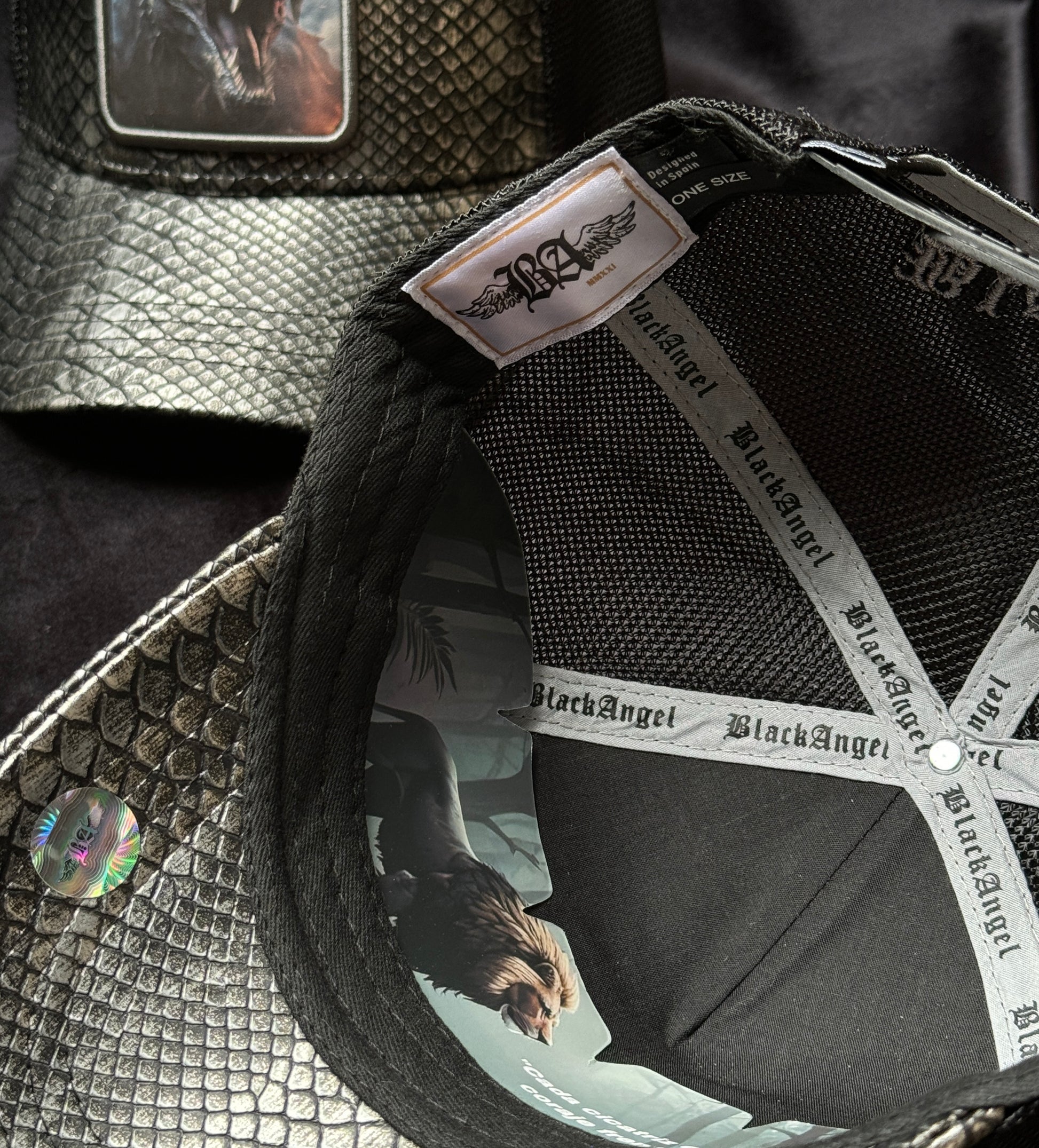 Gorra Black Angel Piel de Serpiente Jungla - Rey De La Calle