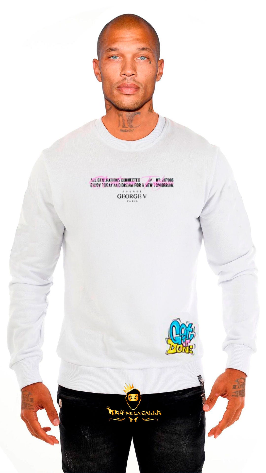 SUDADERA AVENUE GEORGE V PARIS GET IT DONE SIN BRILLANTE Rey De La Calle