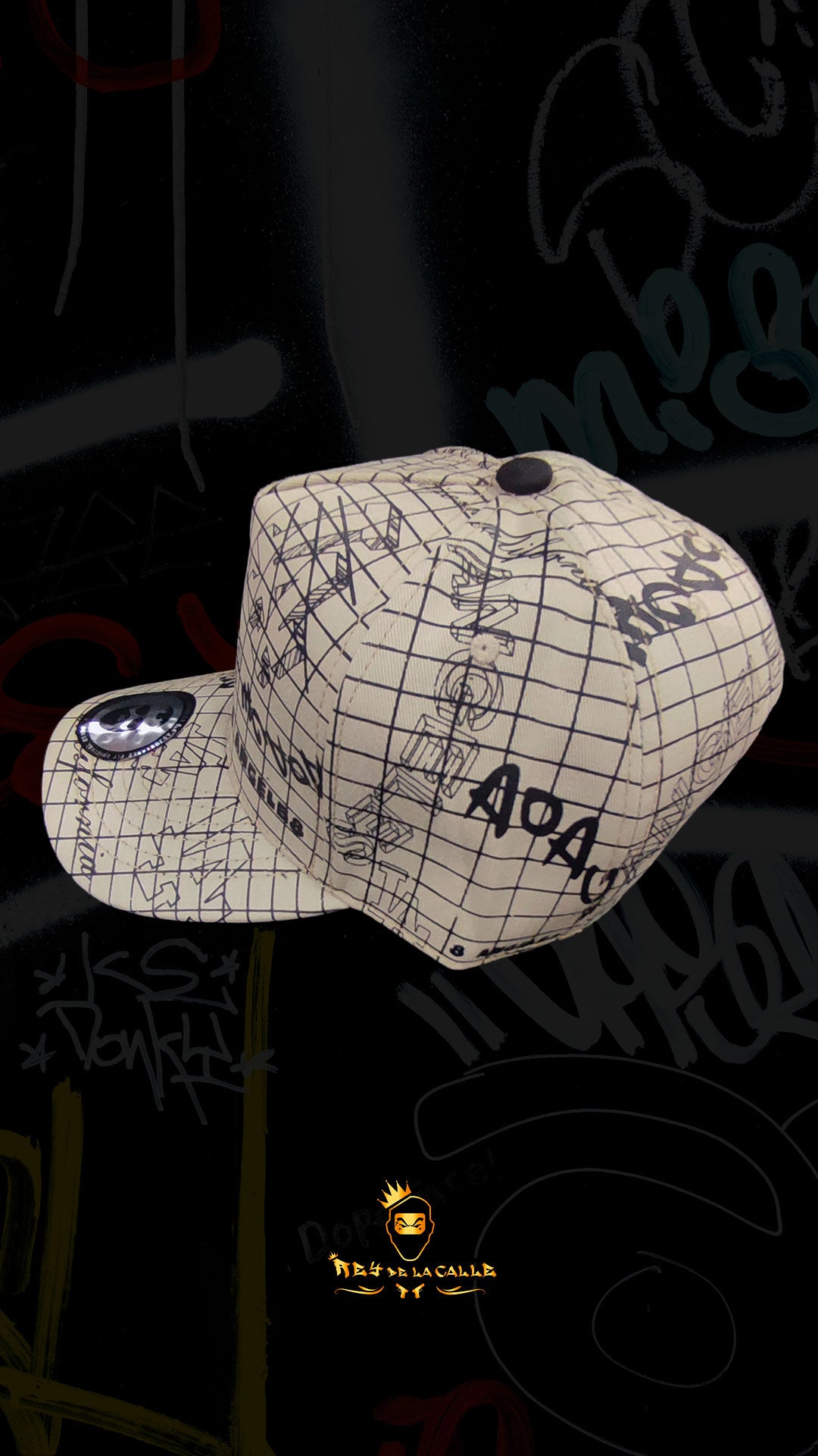 GORRA CALIFORNIA Beige a cuadros Rey De La Calle