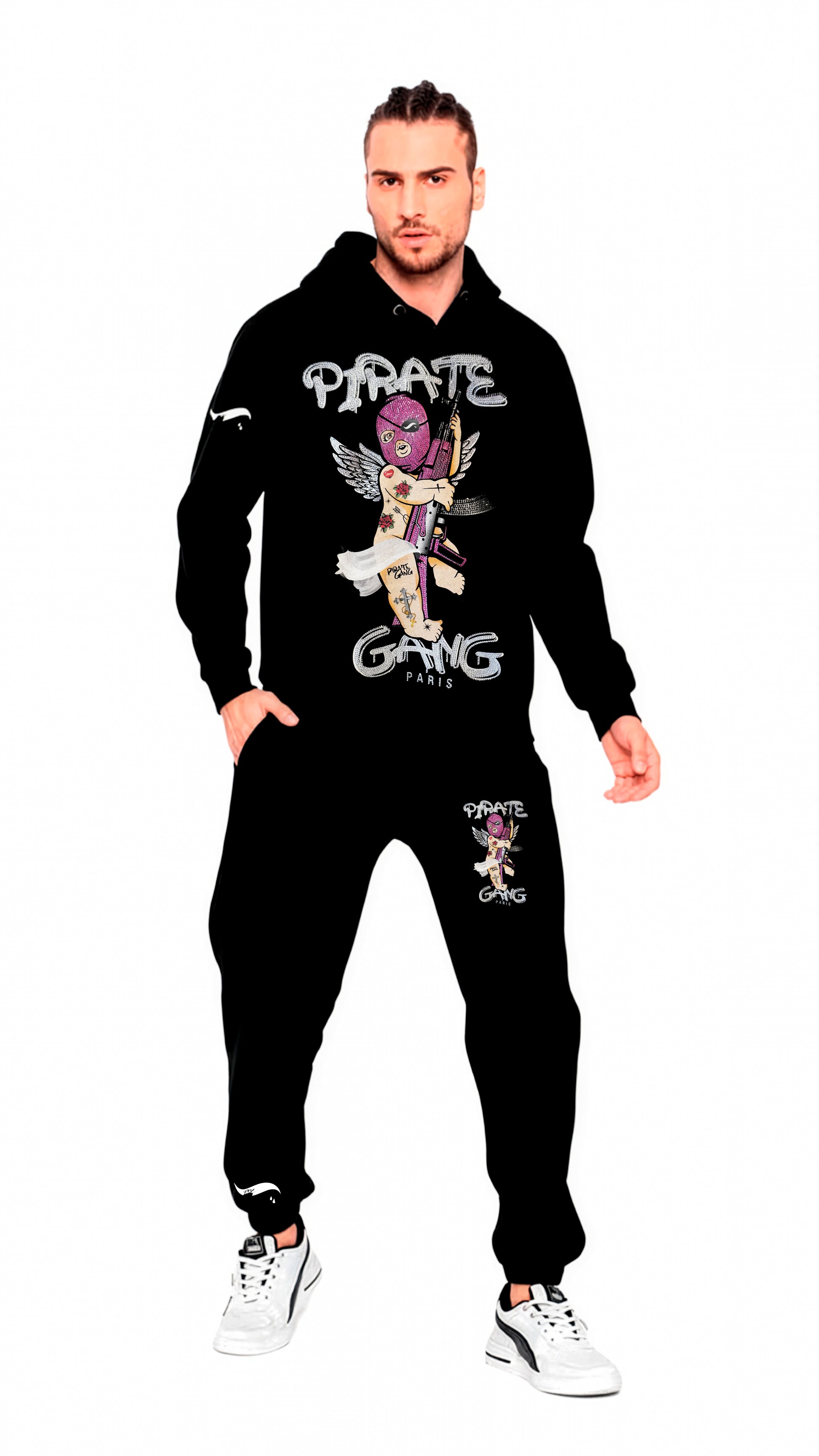 CONJUNTO PIRATE GANG PÀRIS NEGRO ANGEL CON ESCOPETA Rey De La Calle