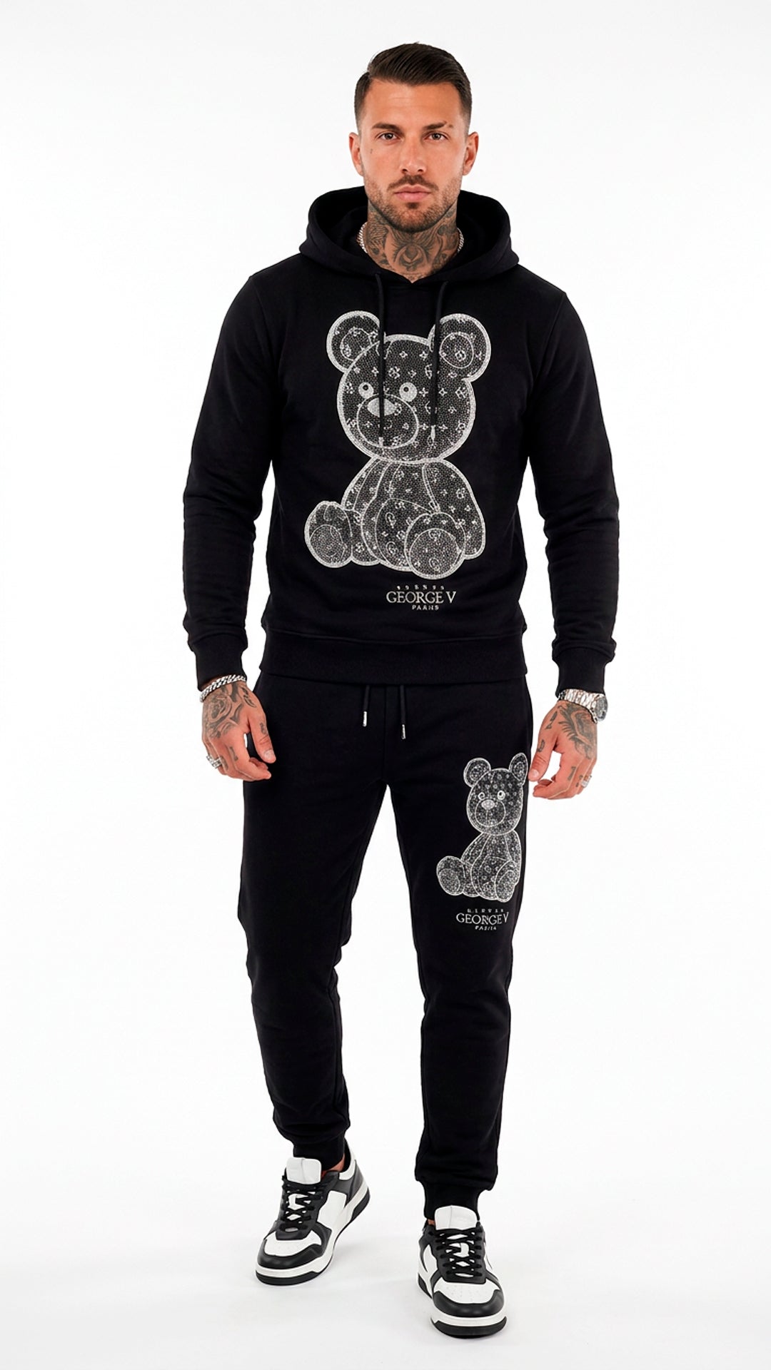 Chándal Negro George V Paris Osito Monogram Pedrería – En Oferta