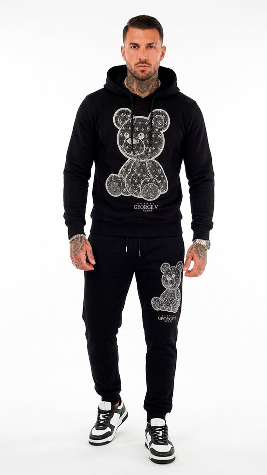 Chándal Negro George V Paris Osito Monogram Pedrería – En Oferta