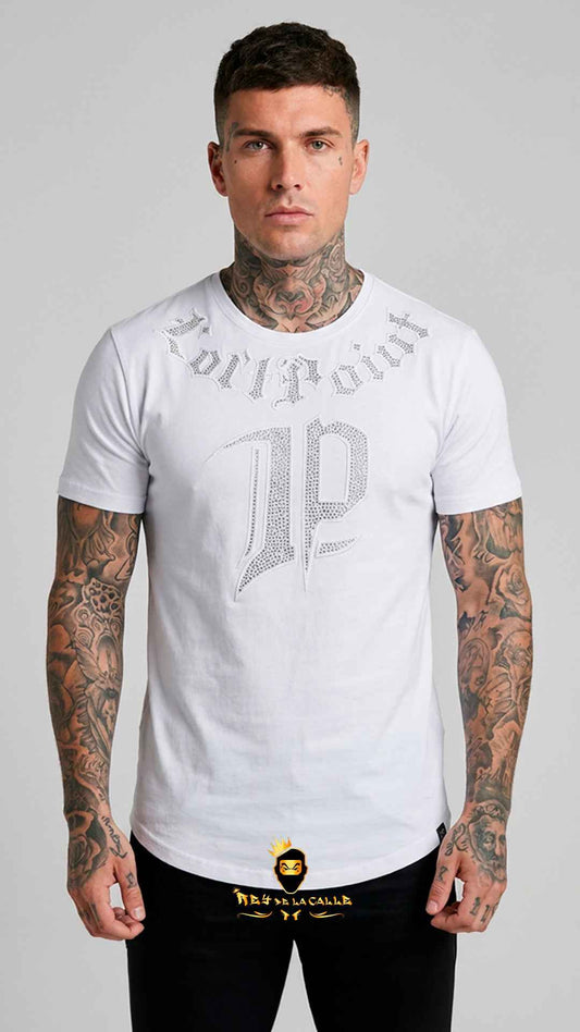 Camiseta Blanca Left Point Strass