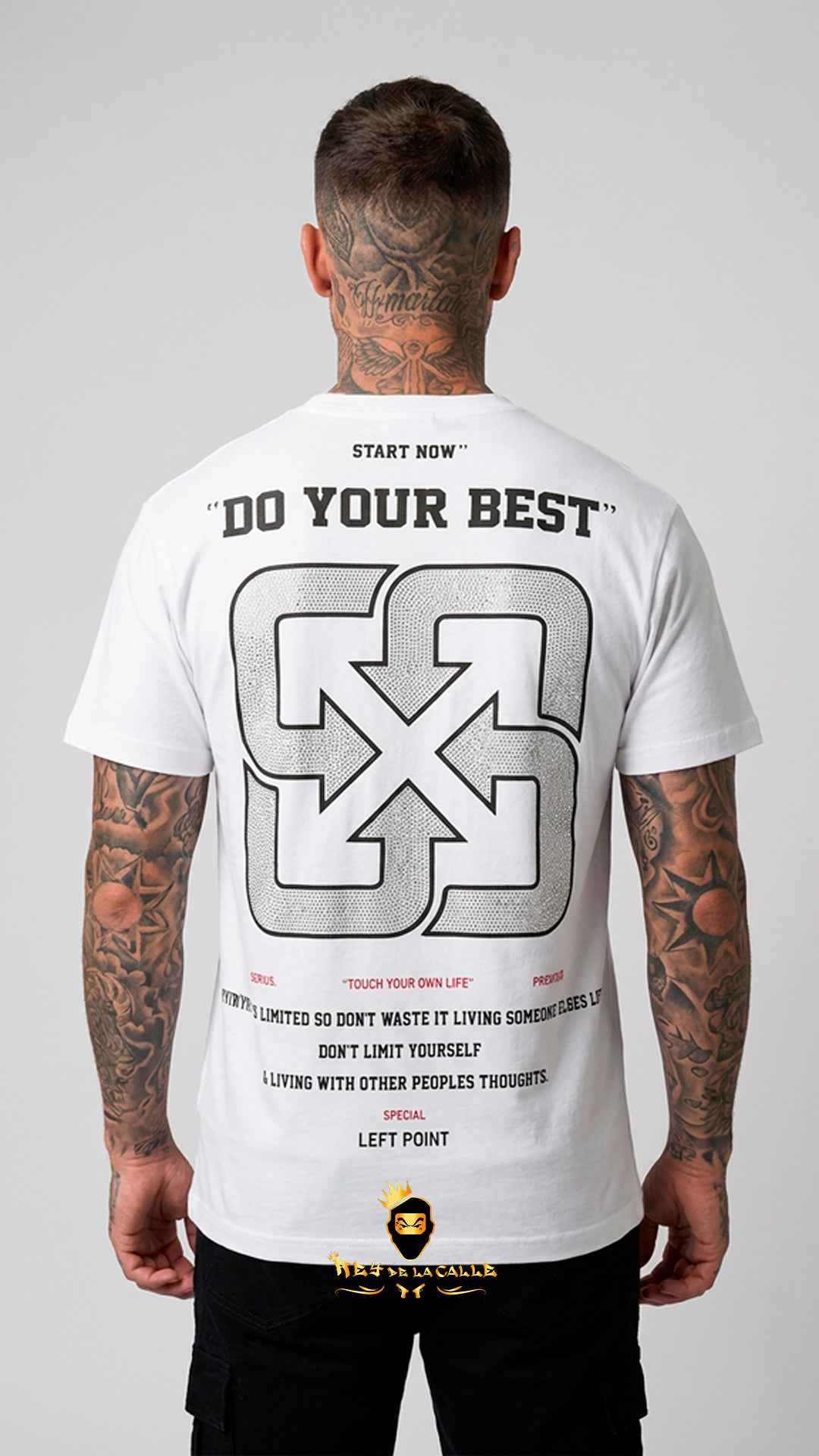 Camiseta Blanca Left Point Flechas "Do Your Best"