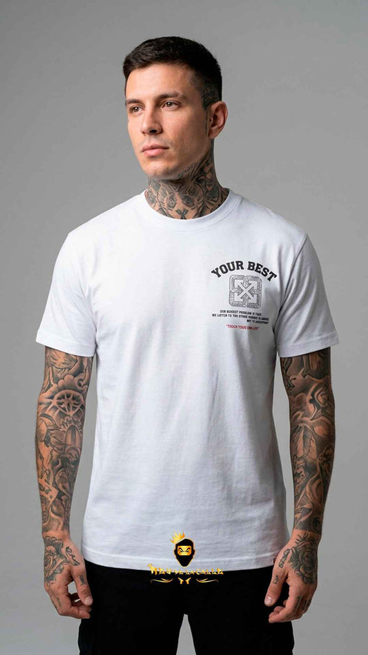 Camiseta Blanca Left Point Flechas "Do Your Best"