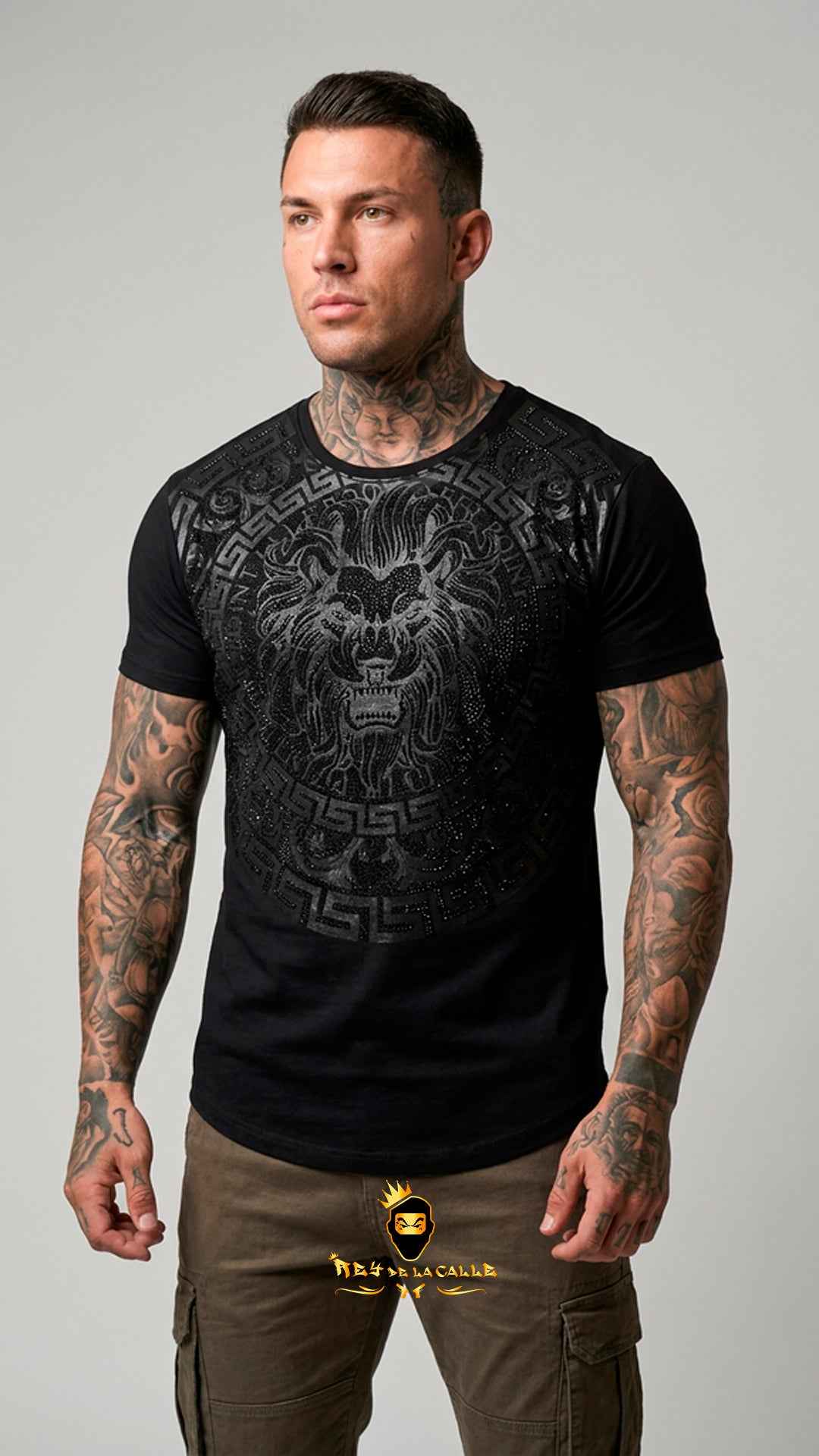 Camiseta Negra Left Point León Strass