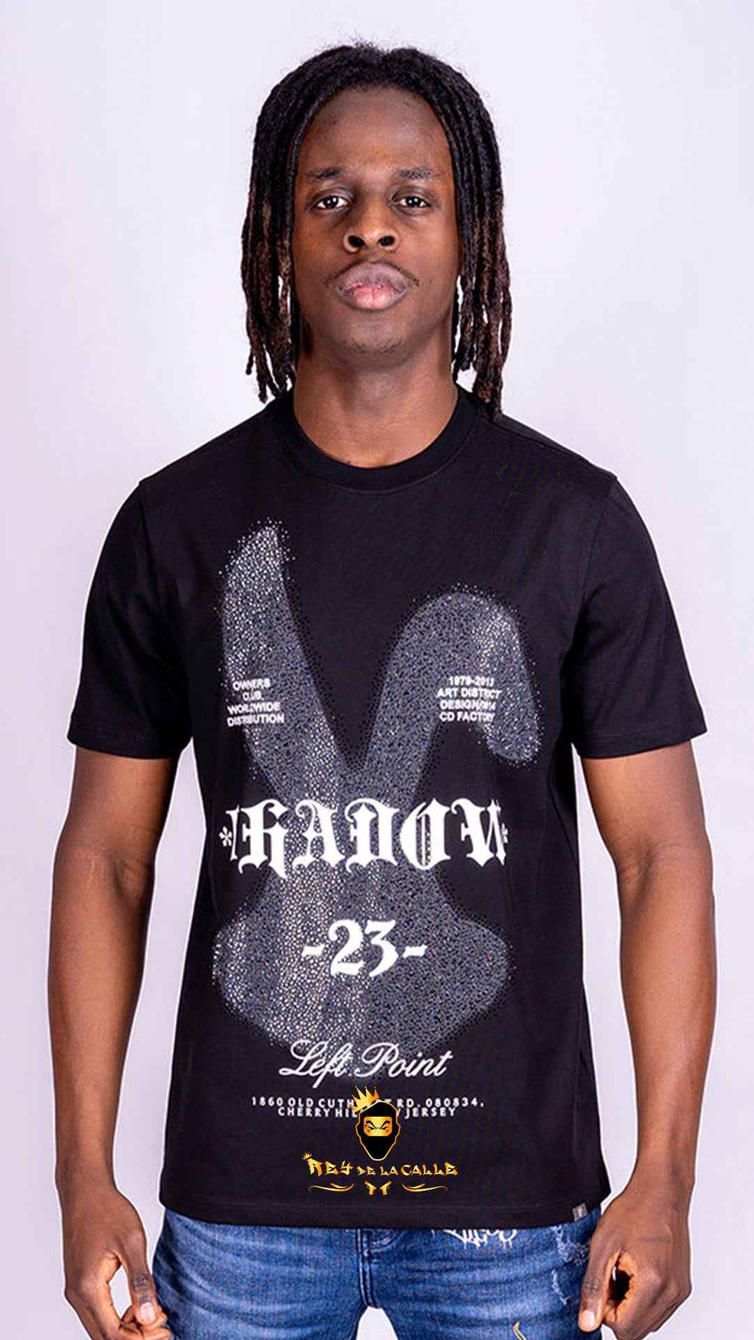 Camiseta Negra Left Point Conejo Strass Shadow