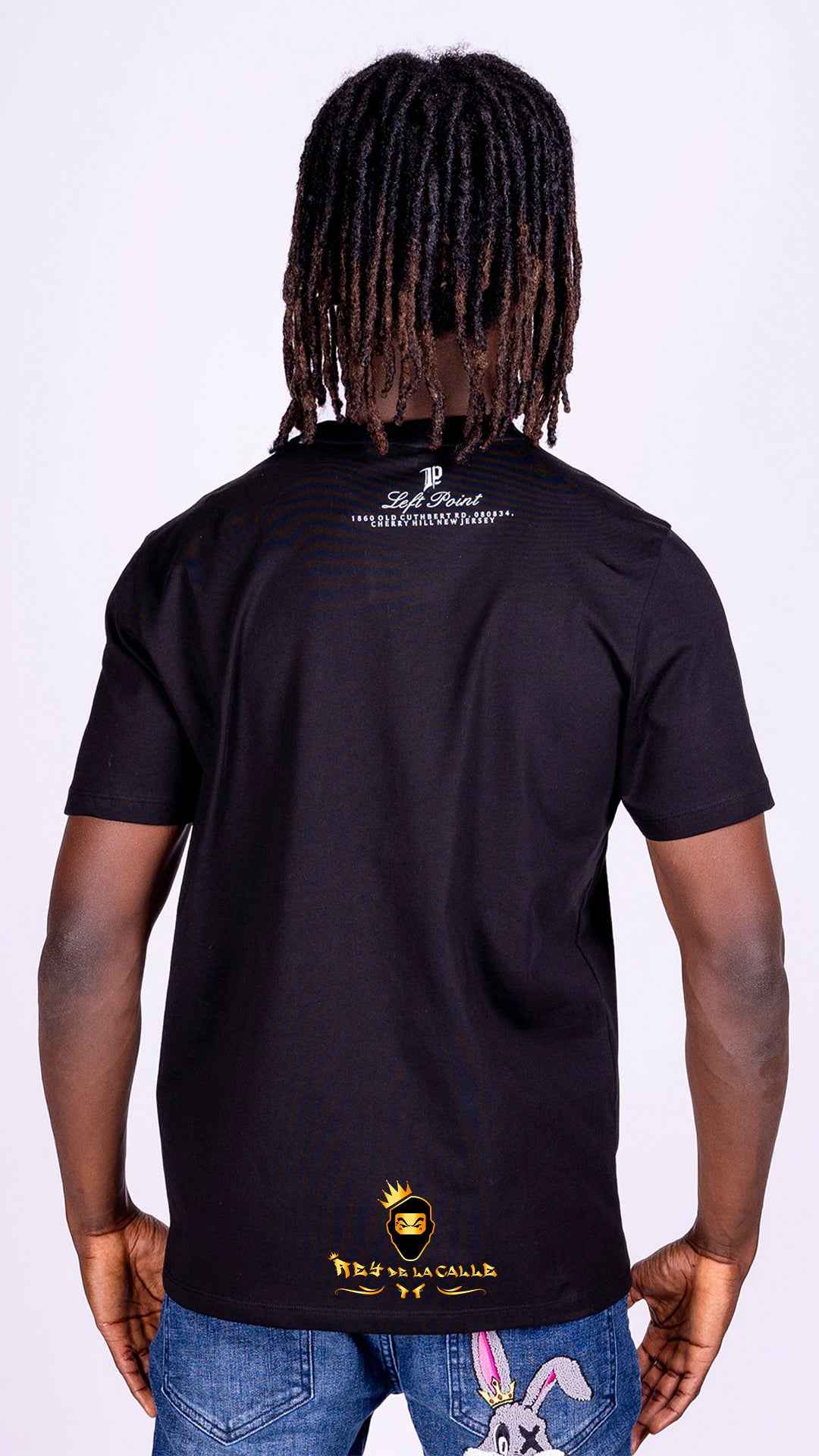 Camiseta Negra Left Point Conejo Strass Shadow