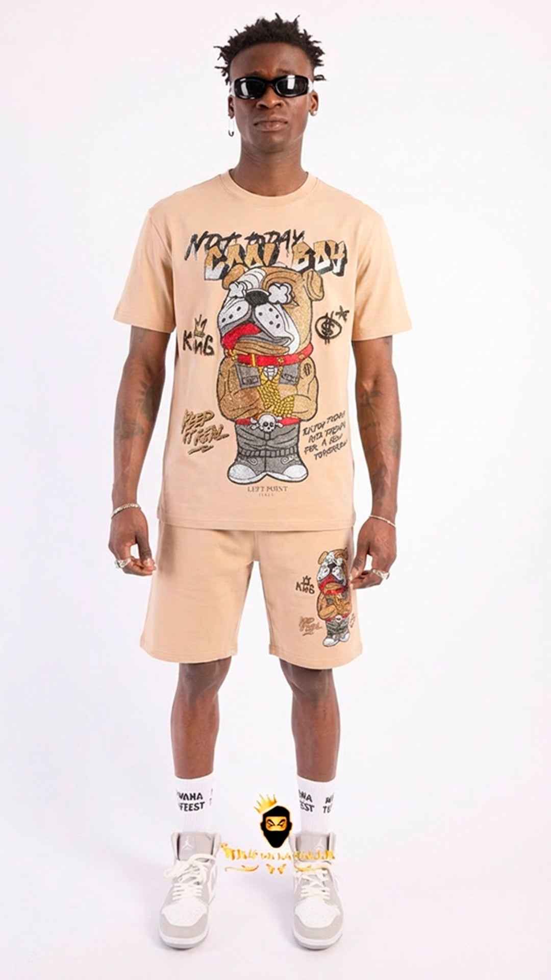 Conjunto Bulldog Gold Beige Stay King – Left Point