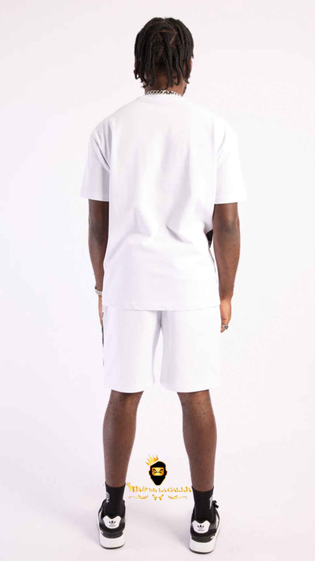 Conjunto de Lujo Urbano Blanco Left Point: Tigre de Diamantes y Oro