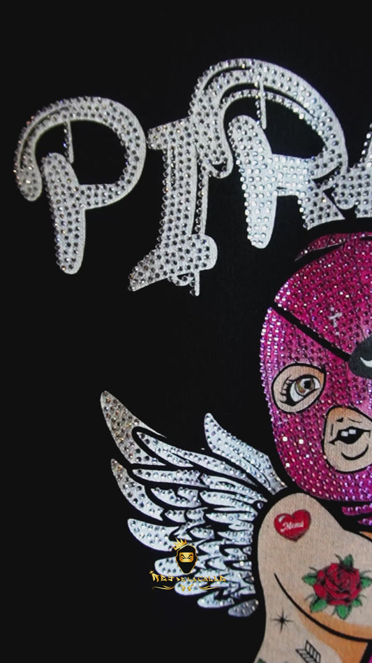 Conjunto Pirate Gang Paris de Chándal Negro Pirate Gang Paris Angel con Pedrería – En Oferta