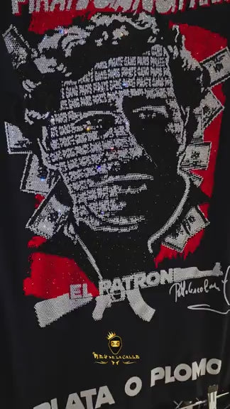 Conjunto Pirate Gang Paris Medellín - Camiseta y Short con AK-47 en Pedrería