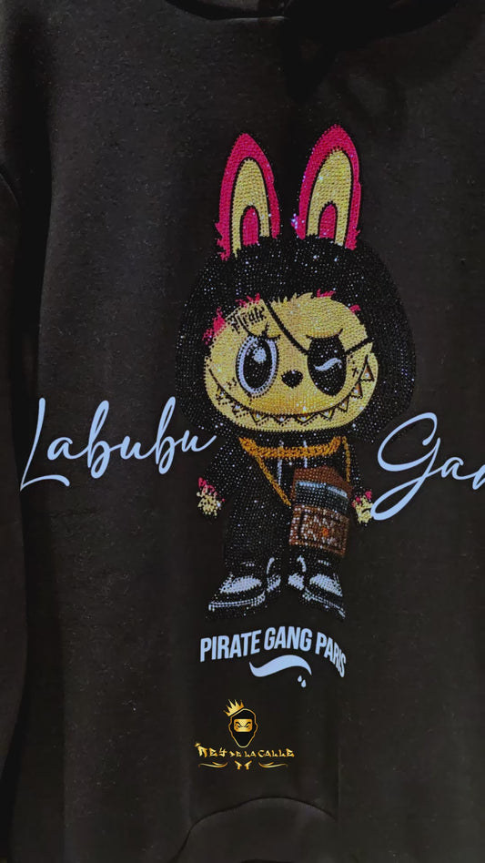 Conjunto Pirate Gang Paris de Chándal Negro Pirate Gang Paris Labubu Gang con Capucha – En Oferta