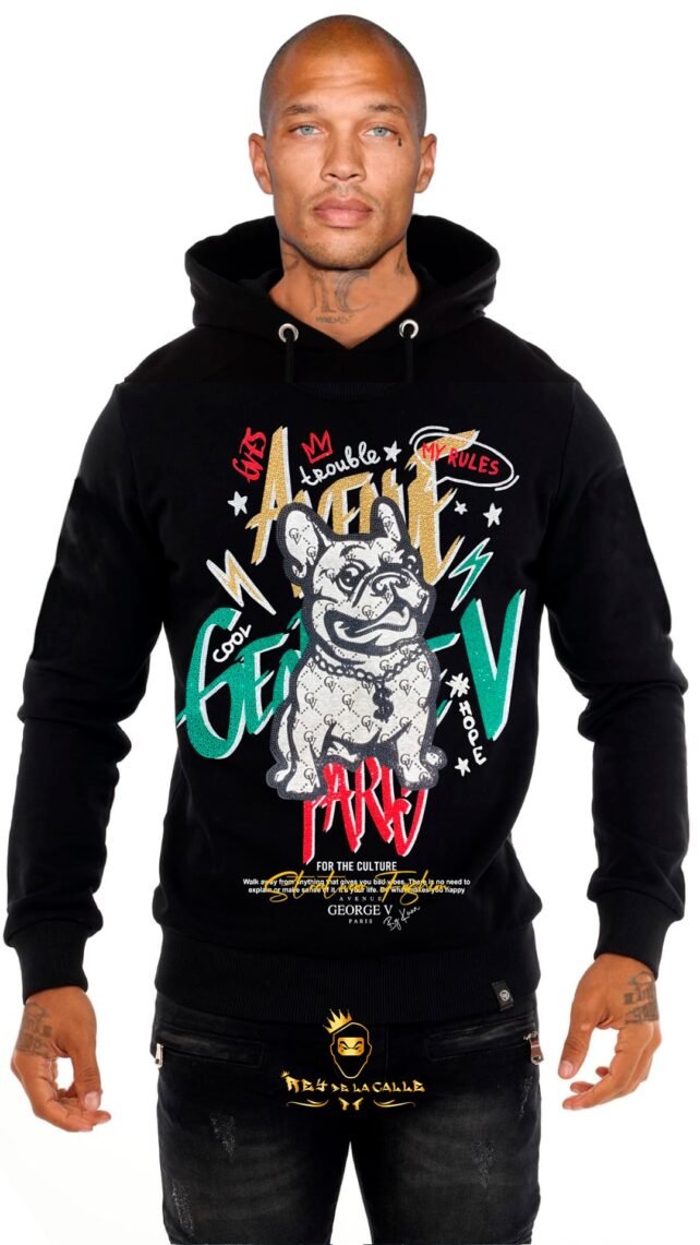 Sudadera Negra de Perro Bulldog