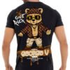 Camiseta Avenue George V París Pedrería Brillante Oso Get Rich